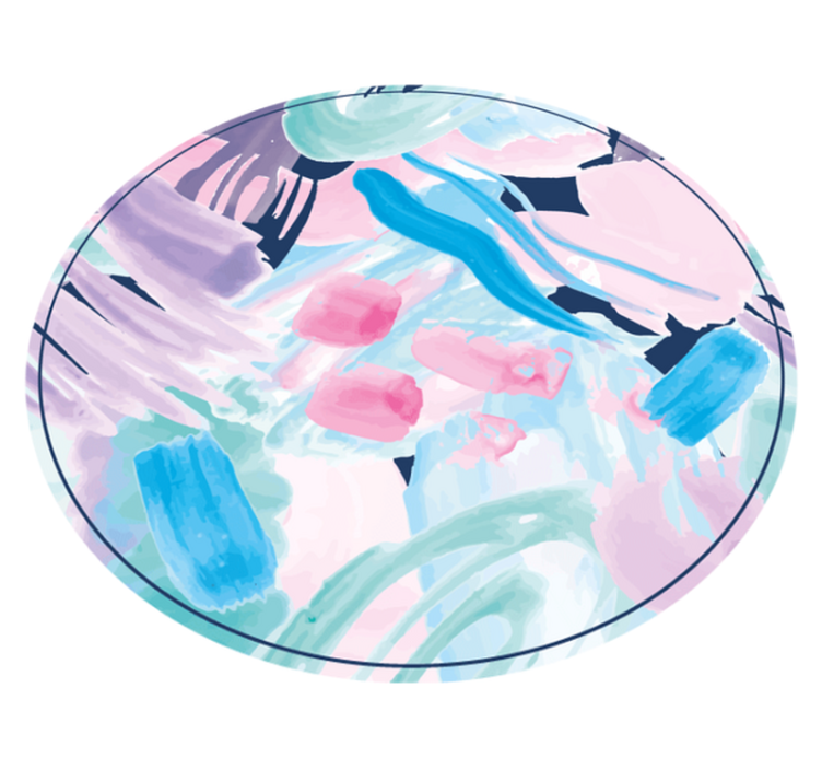 미니멀리스트 효과 비닐 카펫 다채로운 추상 미술 - TenStickers