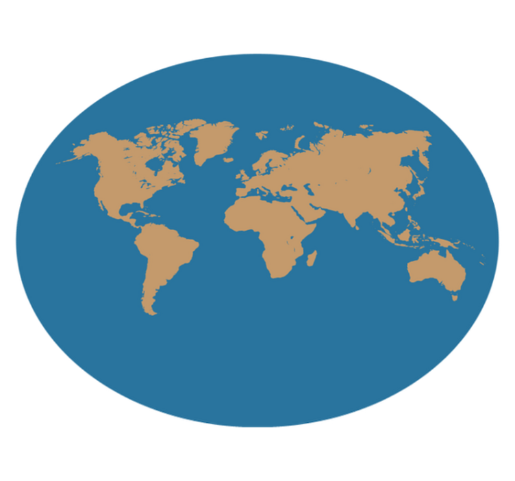 세계 지도 비닐 카펫 지리적 발견 - TenStickers