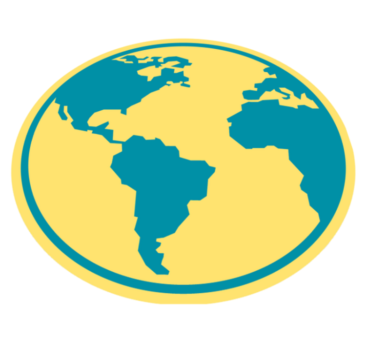 비닐 카펫 게시판 세계 지리 지도 - TenStickers