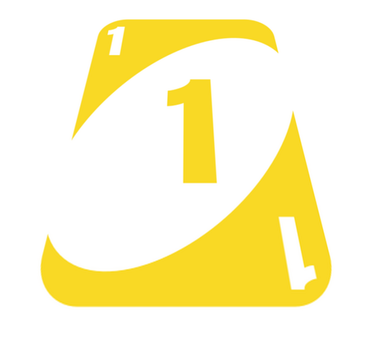 비닐 게임 카펫 노란색 숫자 1 - TenStickers