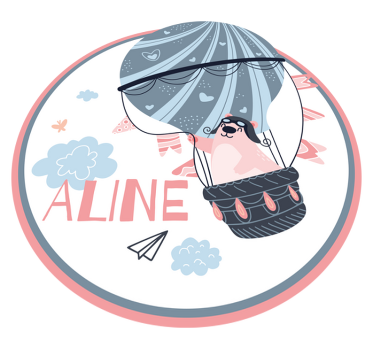 이름이있는 비닐 카펫 열기구 - TenStickers