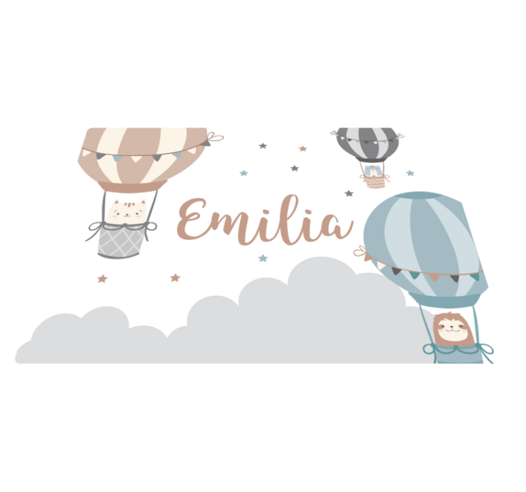 이름이있는 비닐 카펫 공중 풍선 - TenStickers