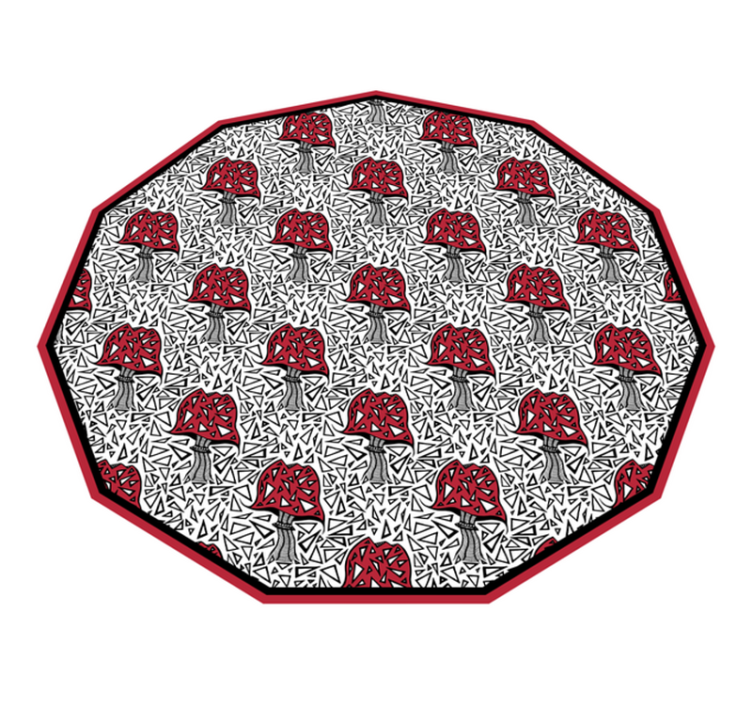 비닐 카펫 자연 예술적인 버섯 모티프 - TenStickers