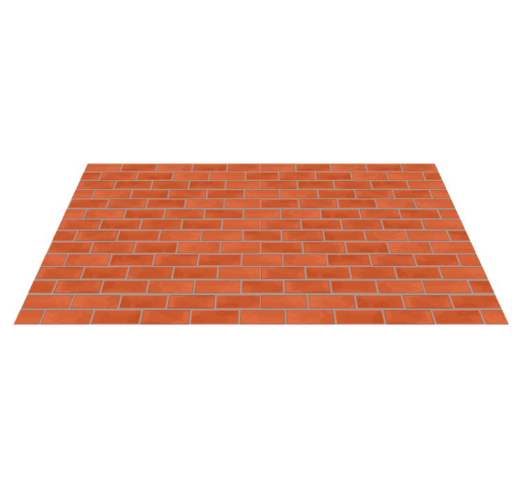 붉은 벽돌 패턴 결 카펫 - TenStickers