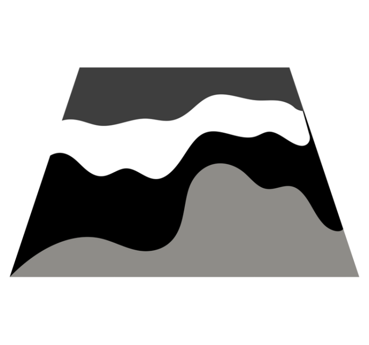 미니멀리스트 효과 비닐 카펫 물결 모양의 대비 패턴 - TenStickers