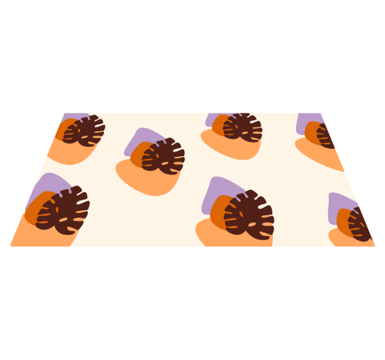 비닐 카펫 자연 다채로운 나뭇잎 모양 - TenStickers