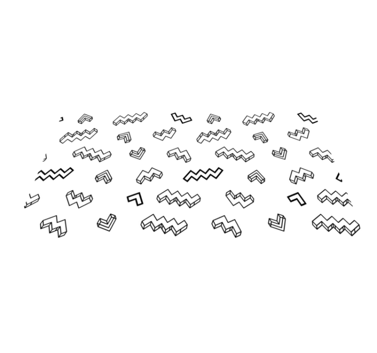 어린 이용 비닐 카펫 대담한 각진 패턴 - TenStickers