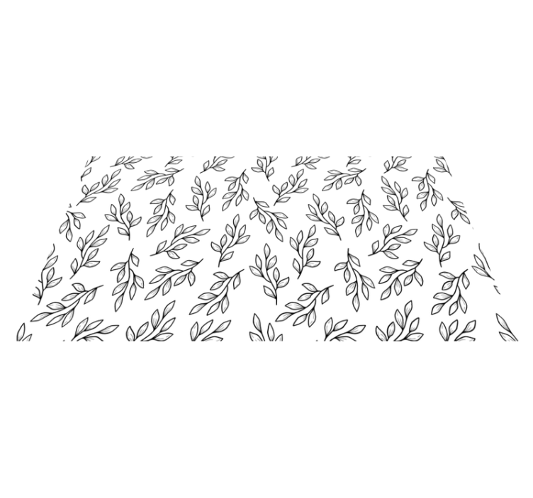 비닐 카펫 자연 잎이 많은 가지 패턴 - TenStickers