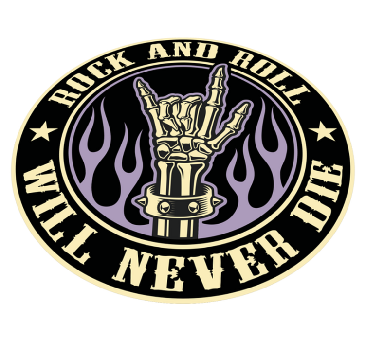 비닐 카펫 게시판 록 해골 손 - TenStickers