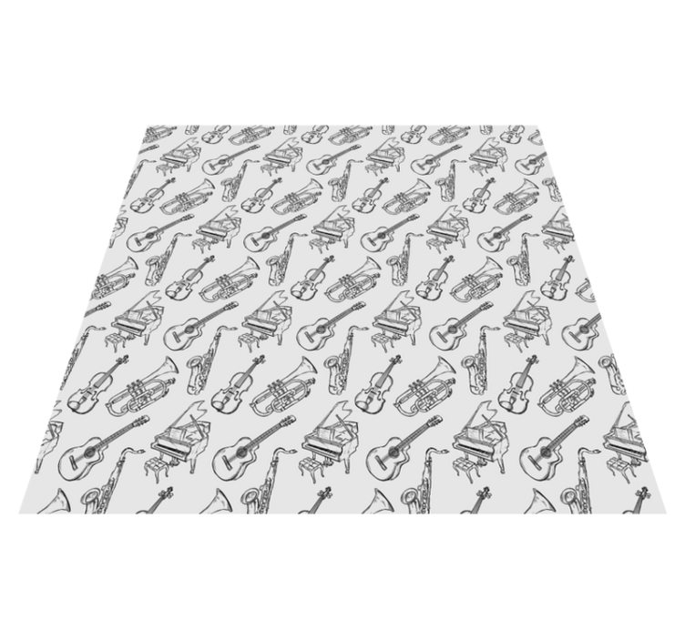 비닐 카펫 정리 악기 컬렉션 - TenStickers