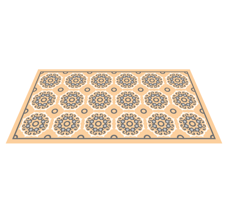 비닐 카펫 타일 효과 기하학적 만다라 무늬 - TenStickers