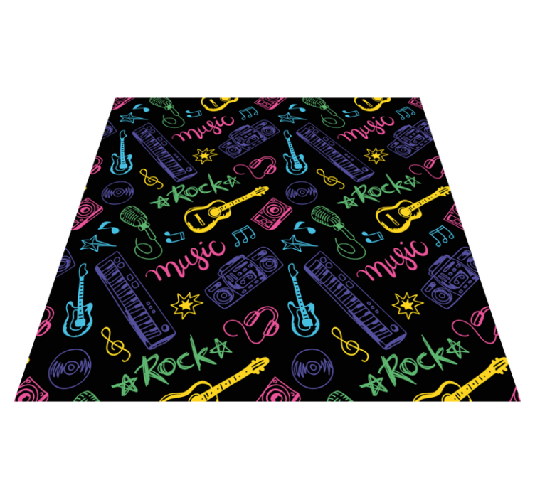 어린 이용 비닐 카펫 다채로운 음악 테마 - TenStickers