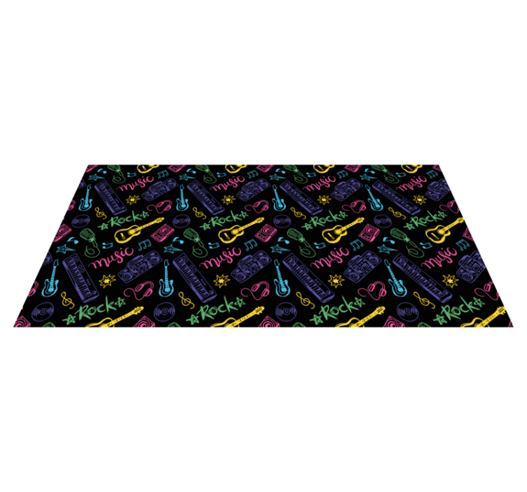 어린 이용 비닐 카펫 록 음악 패턴 - TenStickers