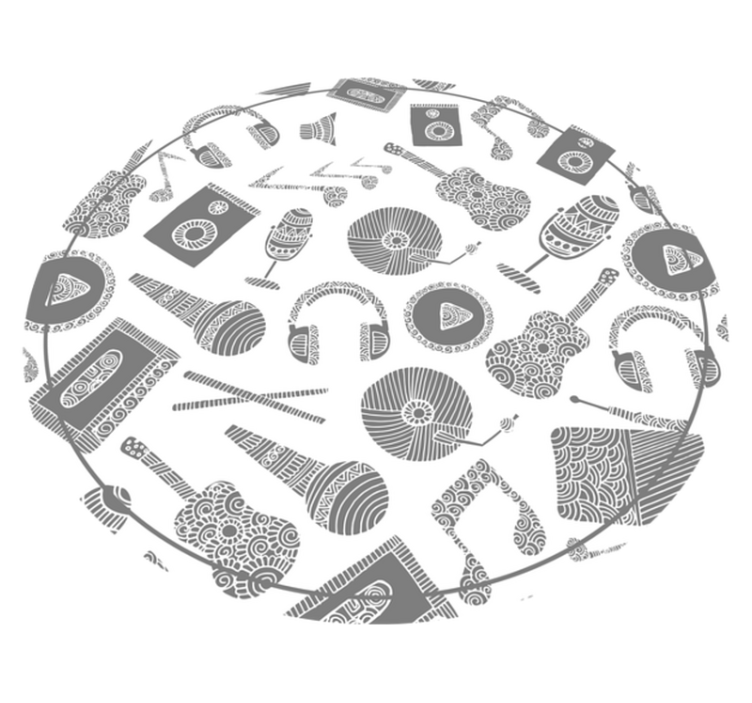 어린 이용 비닐 카펫 악기 패턴 - TenStickers