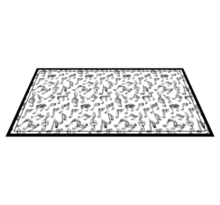 열대 효과 비닐 카펫 음표 디자인 - TenStickers