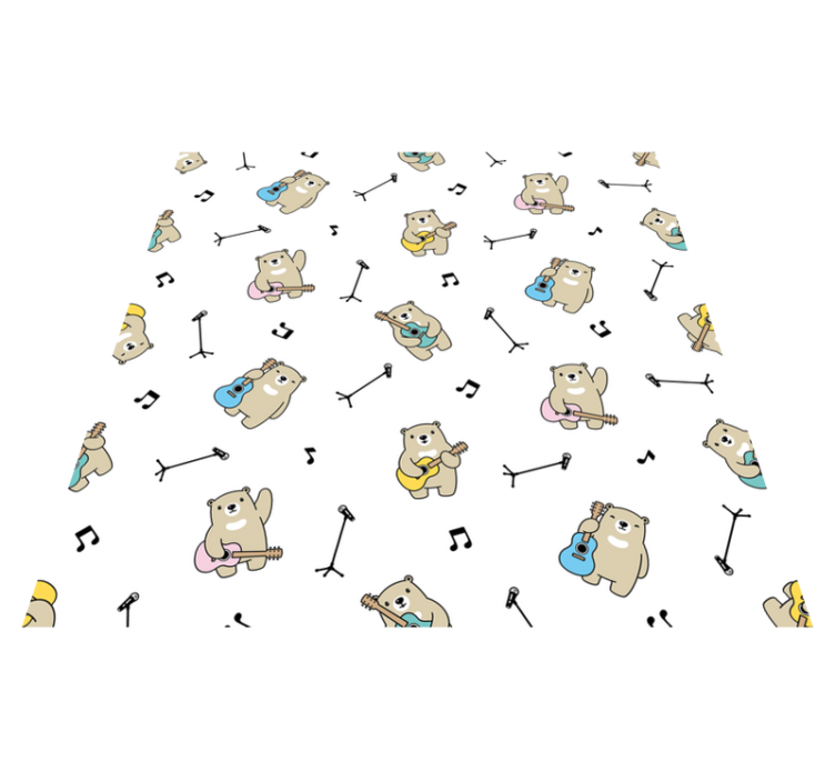 비닐 카펫 보육 뮤지컬 베어 패턴 - TenStickers