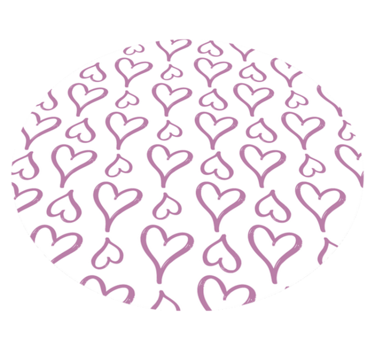 비닐 카펫 정리 분홍 하트 패턴 - TenStickers