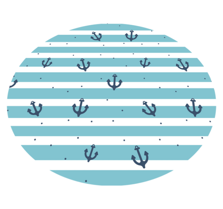 욕실용 비닐 카펫 블루 해양 스트라이프 - TenStickers