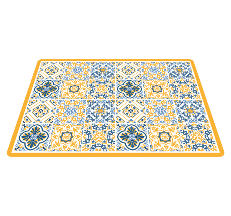 비닐 카펫 타일 효과 생동감 있는 모자이크 배열 - TenStickers