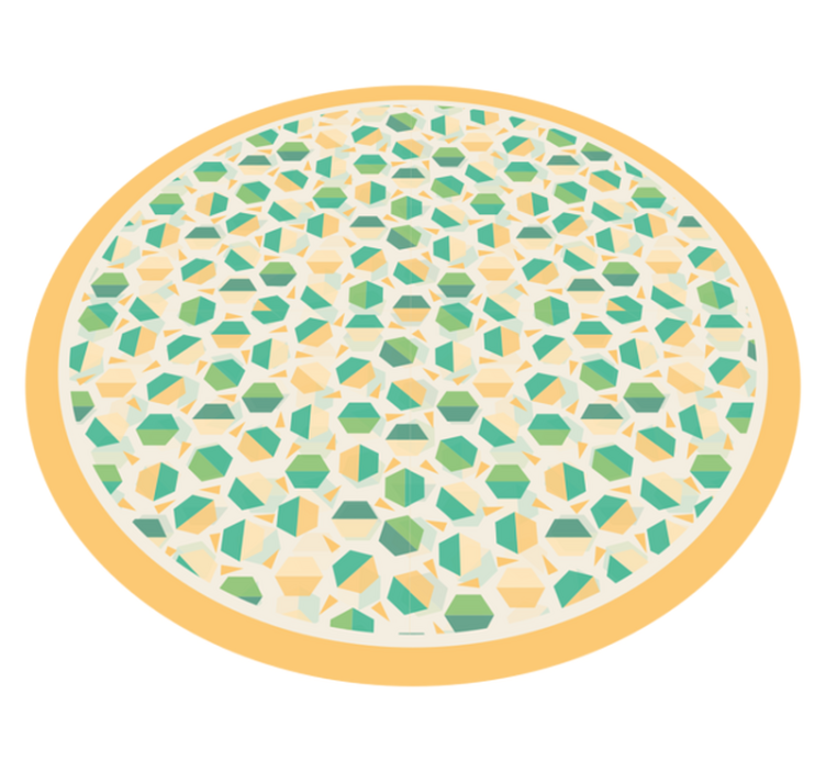 기하학적 효과 비닐 카펫 육각형 컨셉 - TenStickers