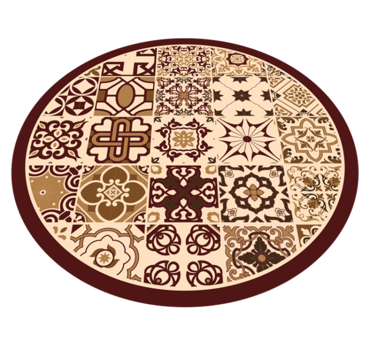 갈색 스페인 스타일 타일 욕실 바닥 - TenStickers