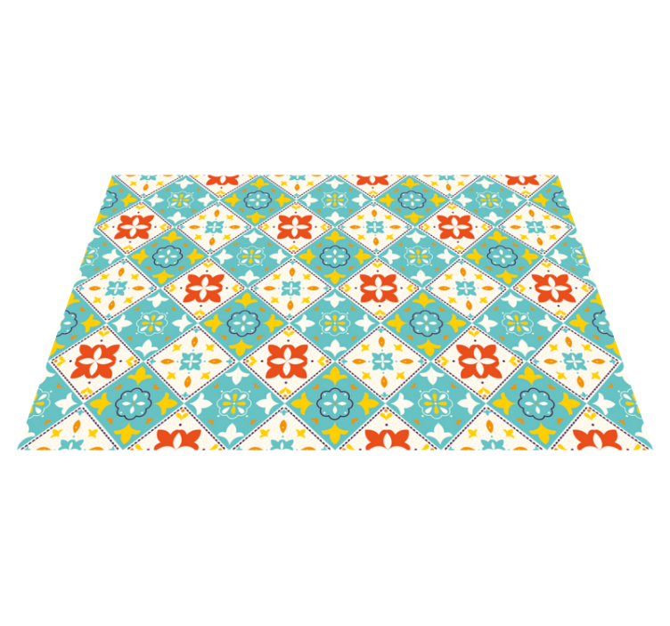 다채로운 빈티지 스타일 타일 욕실 바닥 - TenStickers