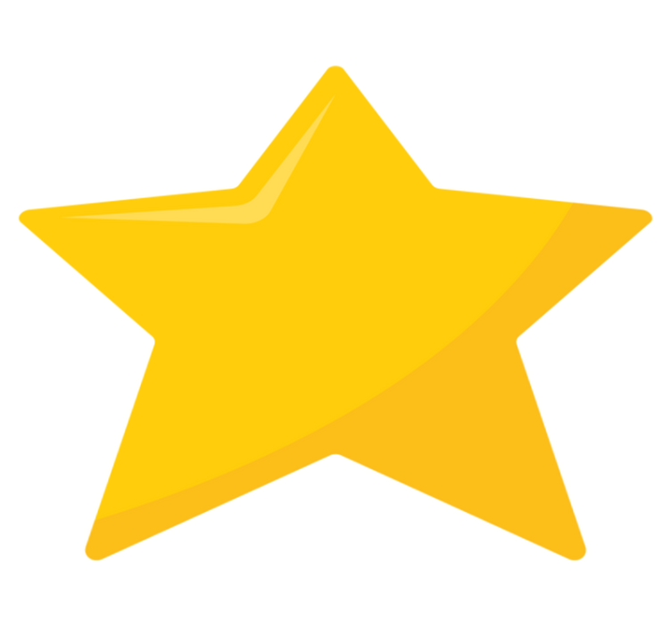 열대 효과 비닐 카펫 밝은 별 모양 - TenStickers