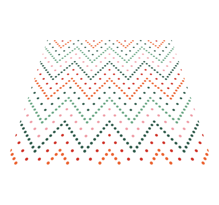 어린 이용 비닐 카펫 다채로운 지그재그 패턴 - TenStickers