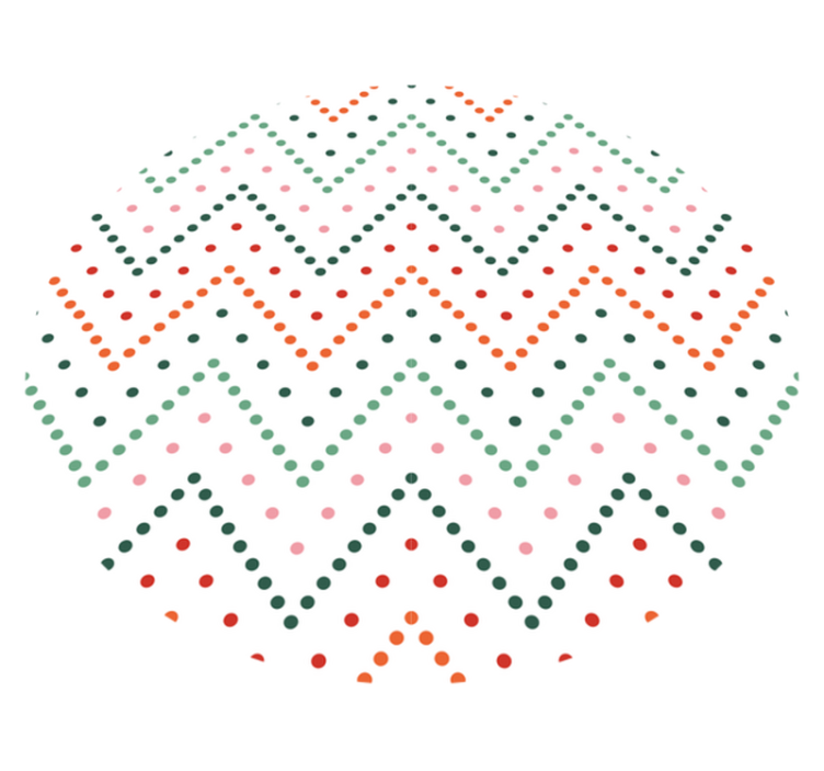 별이있는 비닐 카펫 지그재그 점무늬 - TenStickers