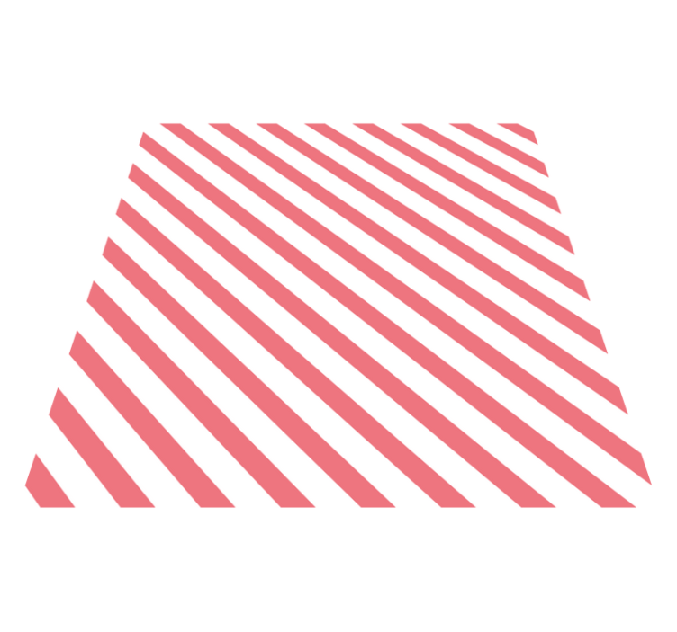 줄무늬 비닐 카펫 분홍색과 흰색 패턴 - TenStickers