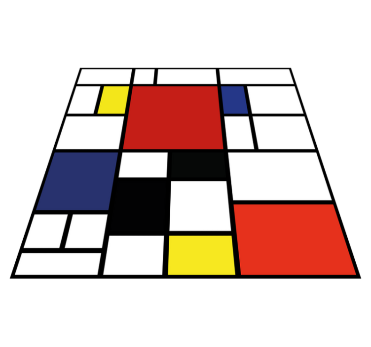 모던 효과 비닐 카펫 생동감 넘치는 기하학적 요소 - TenStickers