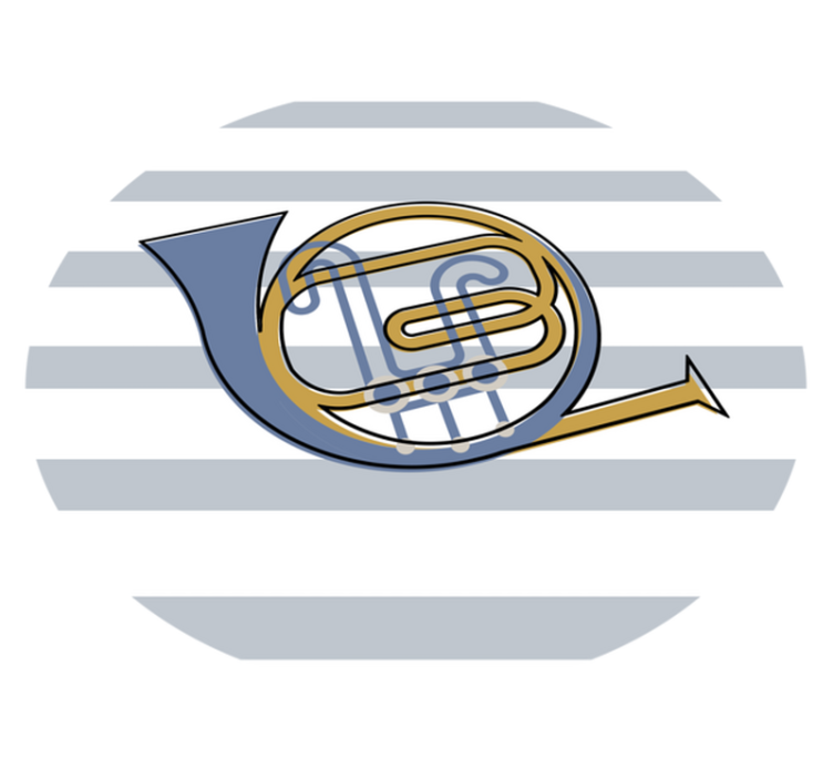 비닐 카펫 게시판 뮤지컬 혼 디자인 - TenStickers