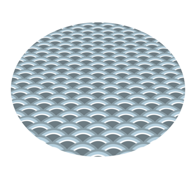 기하학적 효과 비닐 카펫 파도 모티브 - TenStickers