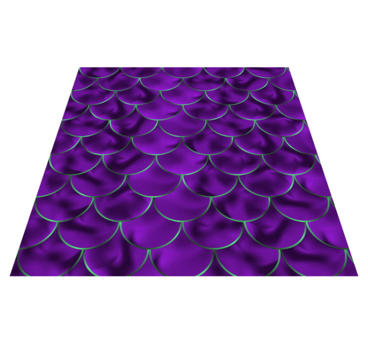 애니멀 프린트 비닐 카펫 인어 비늘 무늬 - TenStickers