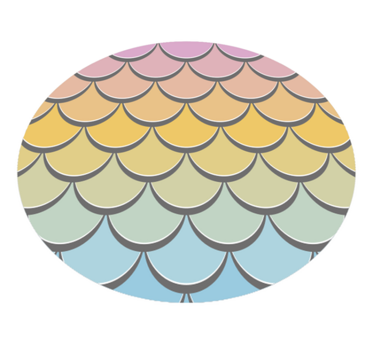 비닐 카펫 기타 텍스처 다채로운 물고기 비늘 - TenStickers