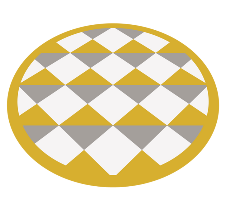 기하학적 효과 비닐 카펫 다이아몬드 패턴 원 - TenStickers