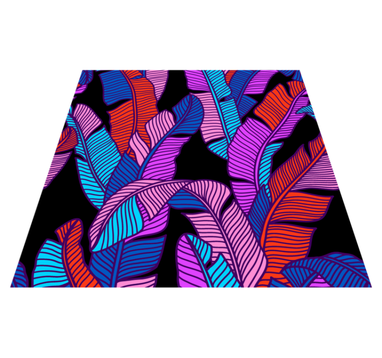 비닐 카펫 꽃과 식물 생생한 잎 무늬 - TenStickers