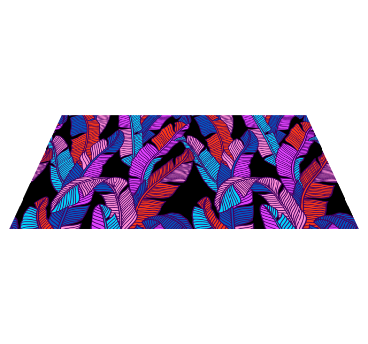 비닐 카펫 자연 다채로운 열대 식물 - TenStickers