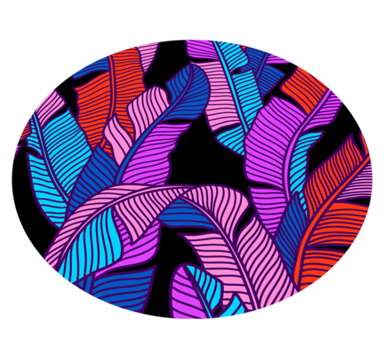 비닐 카펫 꽃과 식물 활기찬 잎 요소 - TenStickers