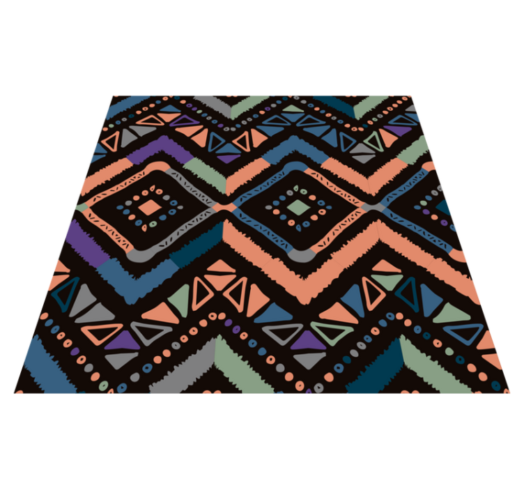 스칸디나비아 비닐 카펫 기하학적 컬러 섹션 - TenStickers