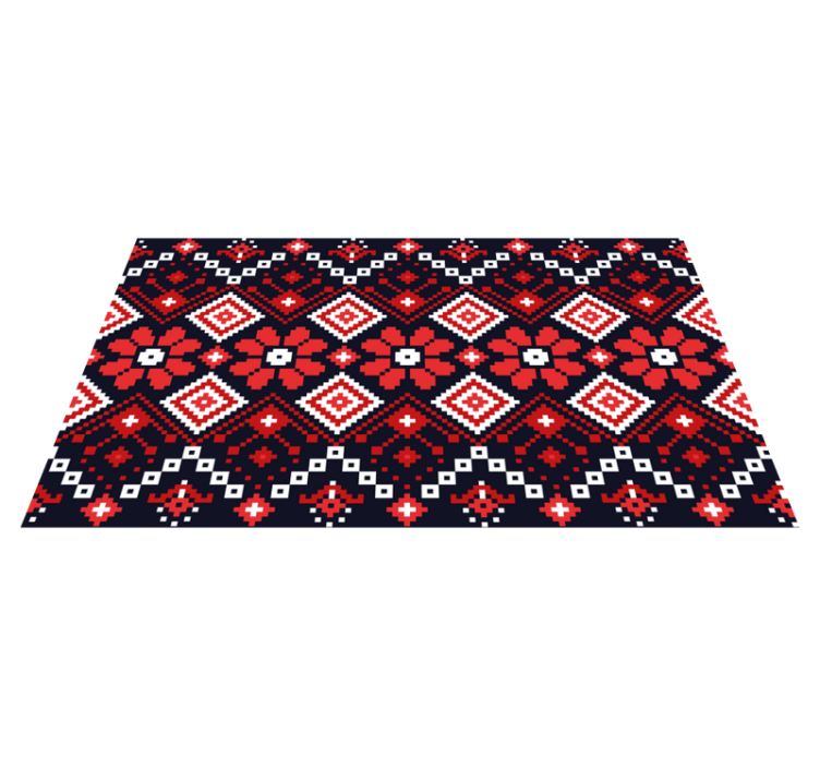 세계 지도 비닐 카펫 전통 꽃무늬 디자인 - TenStickers