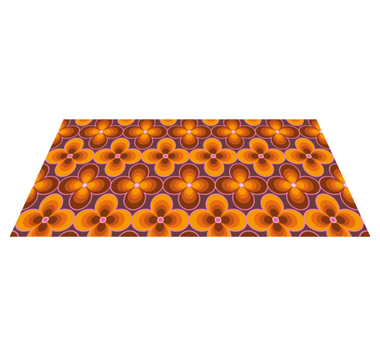 비닐 카펫 벤디미아 레트로 꽃무늬 - TenStickers