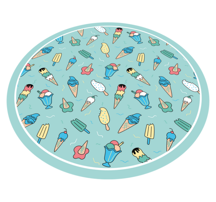 어린 이용 비닐 카펫 얼음 간식의 기쁨 - TenStickers