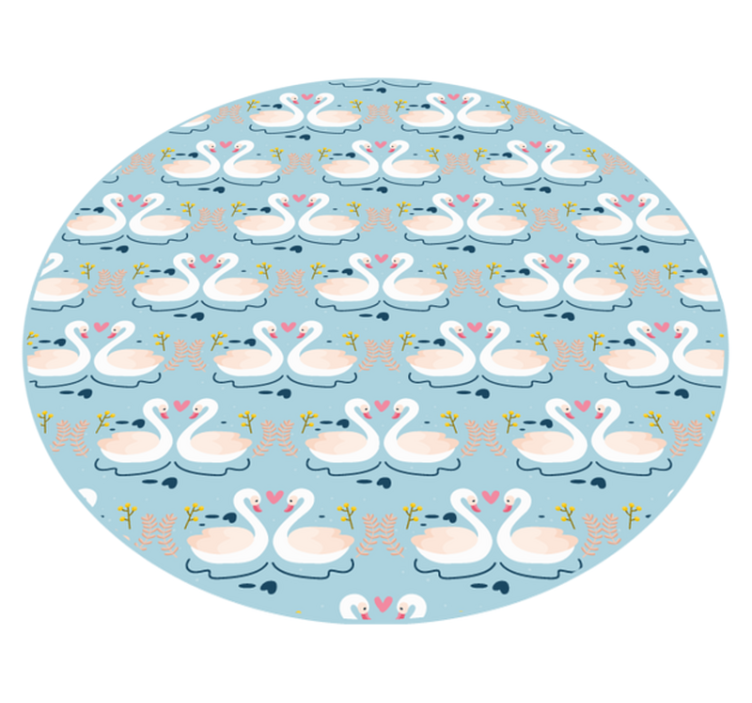 비닐 카펫 동물 매력적인 백조 패턴 - TenStickers