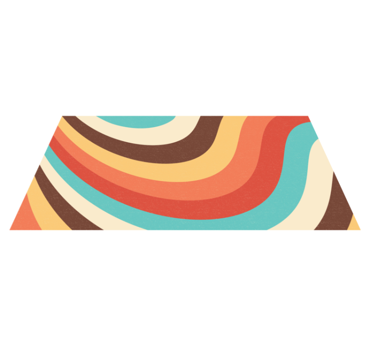 모던 효과 비닐 카펫 레트로 웨이브 패턴 - TenStickers