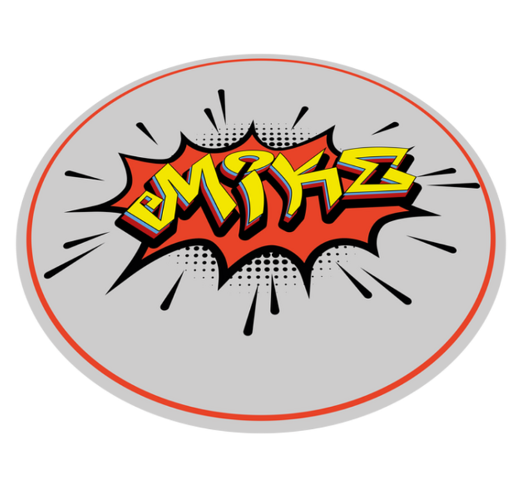 이름이있는 비닐 카펫 이름 폭발 - TenStickers