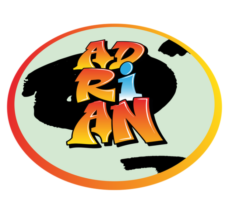 이름이있는 비닐 카펫 다채로운 이름 디자인 - TenStickers