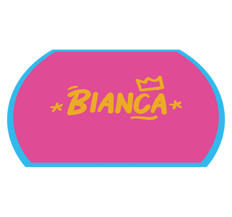 이름이있는 비닐 카펫 파란색 테두리 카펫 - TenStickers