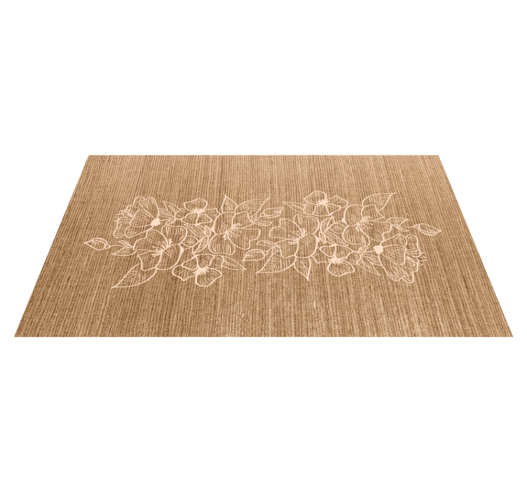 갈색 질감 꽃 카펫 - TenStickers