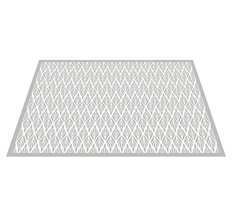 모던 효과 비닐 카펫 회색 잎 패턴 - TenStickers